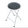 Tabouret de Camping Pliant Slim Ø30x45 h cm en Acier Noir