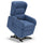 Poltrona Alzapersona Elettrica 71x79x106 cm in Tessuto Bilbao Blu