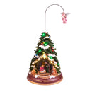 Abete con Natività con musica luci e movimento 42 cm in Resina