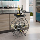 Cantinetta Portabottiglie in Metallo 50,5x35x73 cm 18 Bottiglie  Nero