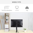 Supporto Monitor da 13"-32" per Scrivania in Acciaio Nero