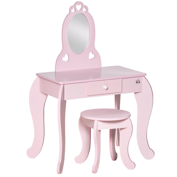 Miroir Jouet Station de Maquillage pour Enfants en Bois Rose acquista