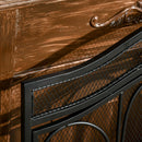 Parascintille con Antine 88x30x89 cm in Metallo Nero