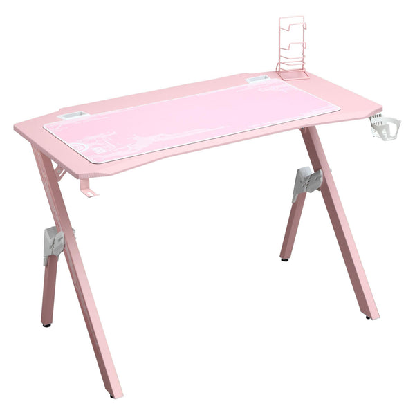 prezzo Bureau Gaming 110x59x75 cm en MDF et Métal Rose