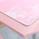 Scrivania da Gaming 110x59x75 cm in MDF e Metallo Rosa