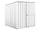Cabane de jardin en tôle d'acier porte-outils 175x185x192 cm Enaudi Blanc