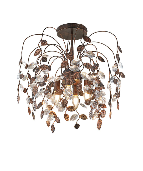 acquista Plafonnier d'intérieur E14 en métal rouillé vieilli