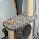 Albero Tiragraffi per Gatti 49x49x130 cm in Sisal Grigio