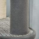 Albero Tiragraffi per Gatti 49x49x130 cm in Sisal Grigio