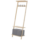 Appendiabiti per Ingresso 55x37x173 cm in Legno Naturale