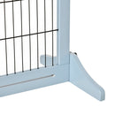 Cancelletto di Sicurezza Estensibile per Animali Domestici 104-183x36x69 cm in Legno e Acciaio Blu