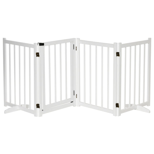 Barrière de Sécurité Pliable pour Animaux 237,5x36x80 cm en Bois Blanc online