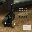 Carrello da Cucina 79,5x38x80 cm in Stile Industriale Marrone Rustico