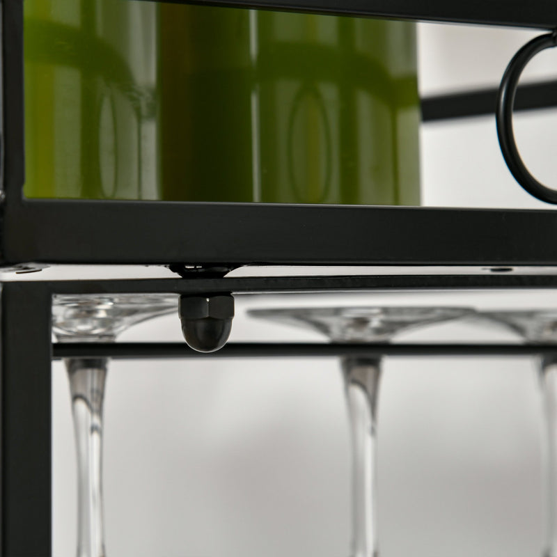 Carrello da Cucina 79,5x38x80 cm in Stile Industriale Marrone Rustico