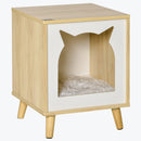 Cuccia per Gatti 40x40x50 cm in Legno Rovere