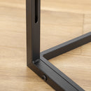 Ciotole per Cani Rialzate 58x32x50 cm in Legno e Acciaio Nero