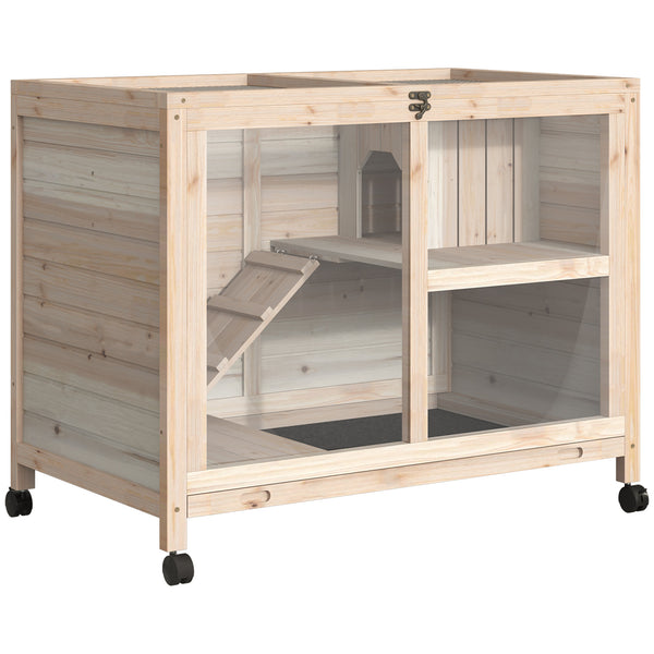 Clapier Cage pour Lapins 91,5x53,3x73 cm 2 Clayettes en Bois online