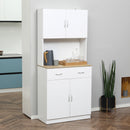 Mobile da Cucina Credenza 80x40x180 cm in Legno Bianco