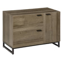 Mobile Credenza 2 Cassetti 1 Anta 80x41,5x58 cm in Legno e Metallo