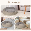 Cuccia Imbottita per Cani e Gatti 85x85x35 cm in Tessuto Grigio