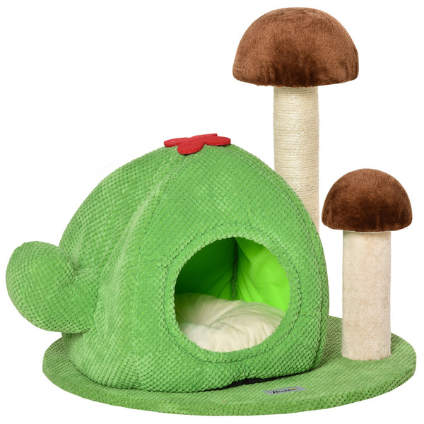 Poteau à Chat Cactus 54x54x52 cm en Sisal Multicolore et Corde Polyester prezzo