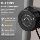 Cyclette Magnetica Pieghevole 86x47x112 cm 8 Livelli in Acciaio e ABS Argento e Nera