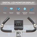 Cyclette Magnetica Pieghevole 86x47x112 cm 8 Livelli in Acciaio e ABS Argento e Nera