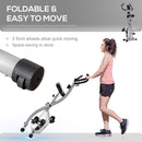 Cyclette Magnetica Pieghevole 86x47x112 cm 8 Livelli in Acciaio e ABS Argento e Nera