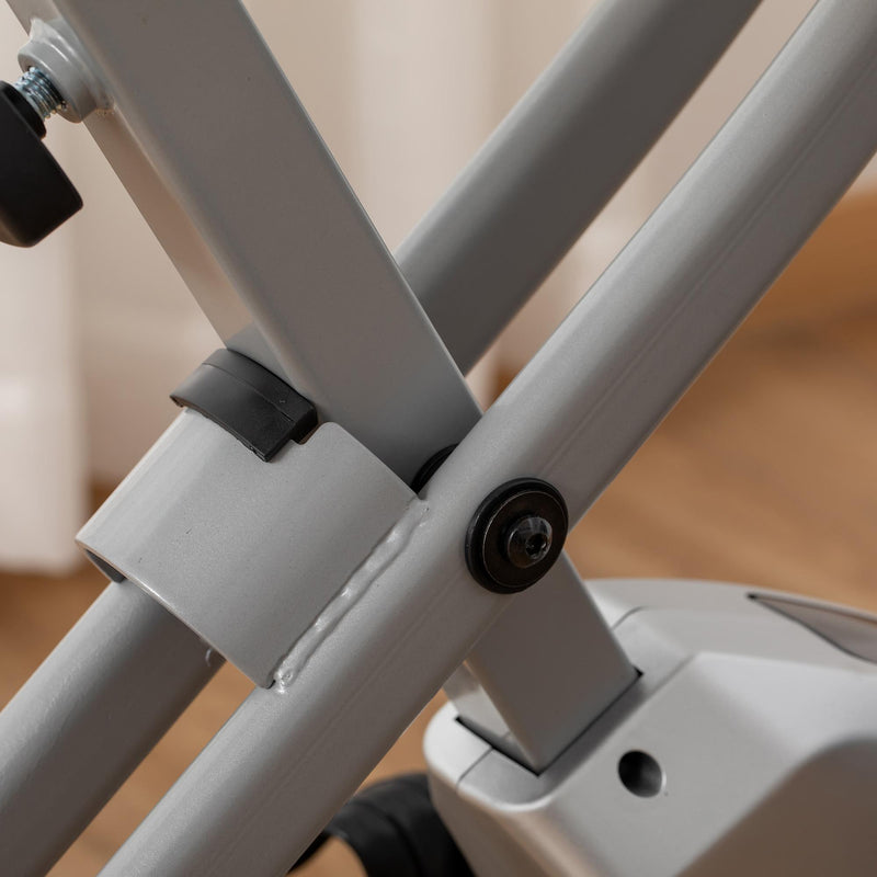 Cyclette Magnetica Pieghevole 86x47x112 cm 8 Livelli in Acciaio e ABS Argento e Nera