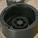 Frullatore Elettrico 1000W Bicchiere 1,5 Litri in Vetro Nero e Argento