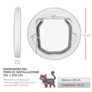 Gattaiola Ø30x4P cm per Vetro Rete e Porta Bianca