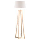 Lampada da Terra Ø44x149 cm E27 Paralume in Tessuto Bianco
