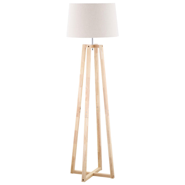 online Lampadaire Ø44x149 cm E27 Abat-jour en Tissu Blanc