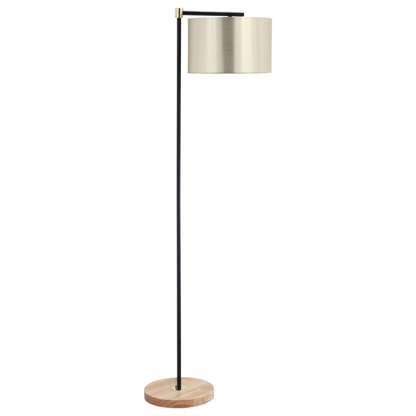 acquista Lampadaire 48x32x152 cm E27 Abat-jour en Tissu Doré et Noir