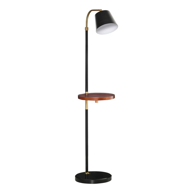 Lampada da Terra 43x29x160 cm E27 con Ripiano Nero e Oro