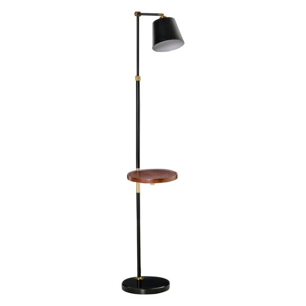 online Lampadaire 50x30x165 cm E27 avec Étagère Noir et Or