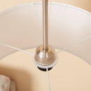 Lampada da Terra 65x33x158 cm E27 Paralume in Tessuto Bianco