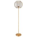 Lampada da Terra Ø35x150 cm E27 Paralume Sferico Oro