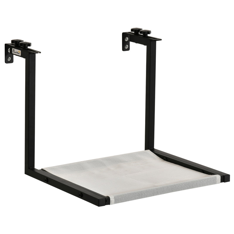 Amaca per Gatti da Parete 42,5x54x34 cm in Tessuto Nero