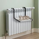 Amaca per Gatti da Parete 42,5x54x34 cm in Tessuto Nero