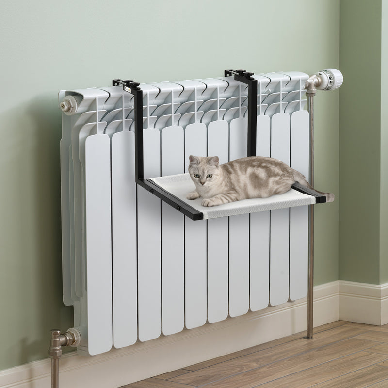 Amaca per Gatti da Parete 42,5x54x34 cm in Tessuto Nero