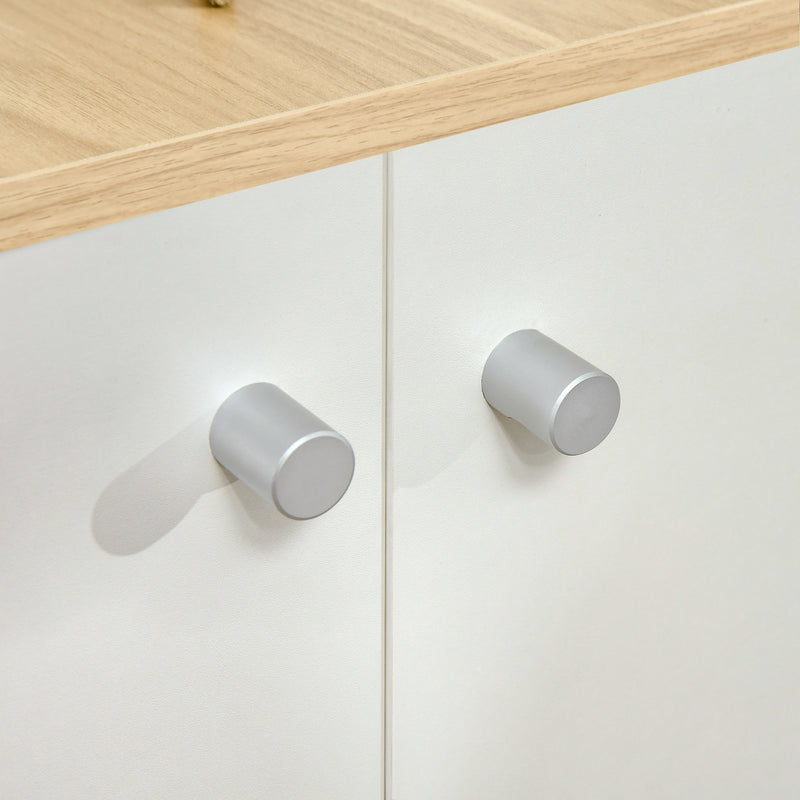 Mobile Lettiera per Gatti 60x55x62,5 cm in Legno Legno e Bianco