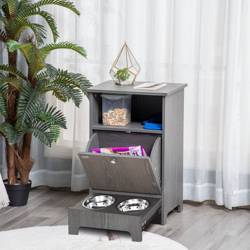 Mobile Multiuso per Cani e Gatti 48x40x75 cm in Legno Grigio