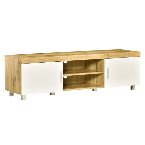 acquista Meuble TV 140x40x41,5 cm pour TV jusqu'à 63” Chêne et Blanc