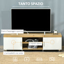 Mobile TV 140x40x41,5 cm per TV fino a 63 Quercia e Bianco