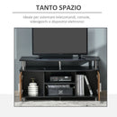 Mobile TV 105x40x55 cm per TV fino a 45 Nero e Marrone