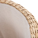 Pouf Contenitore Tondo Ø43x43 cm in Rattan Khaki