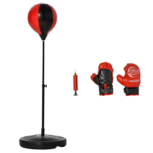 online Punching Ball pour Enfants avec Gants Hauteur Réglable Rouge et Noir