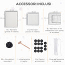 Gabbia per Criceti e Roditori Modulabile 140x70x45 cm in Resina e Acciaio Nero e Trasparente