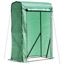 Serra da Giardino con Porta Avvolgibile 100x50x150 cm in Acciaio e PE Verde